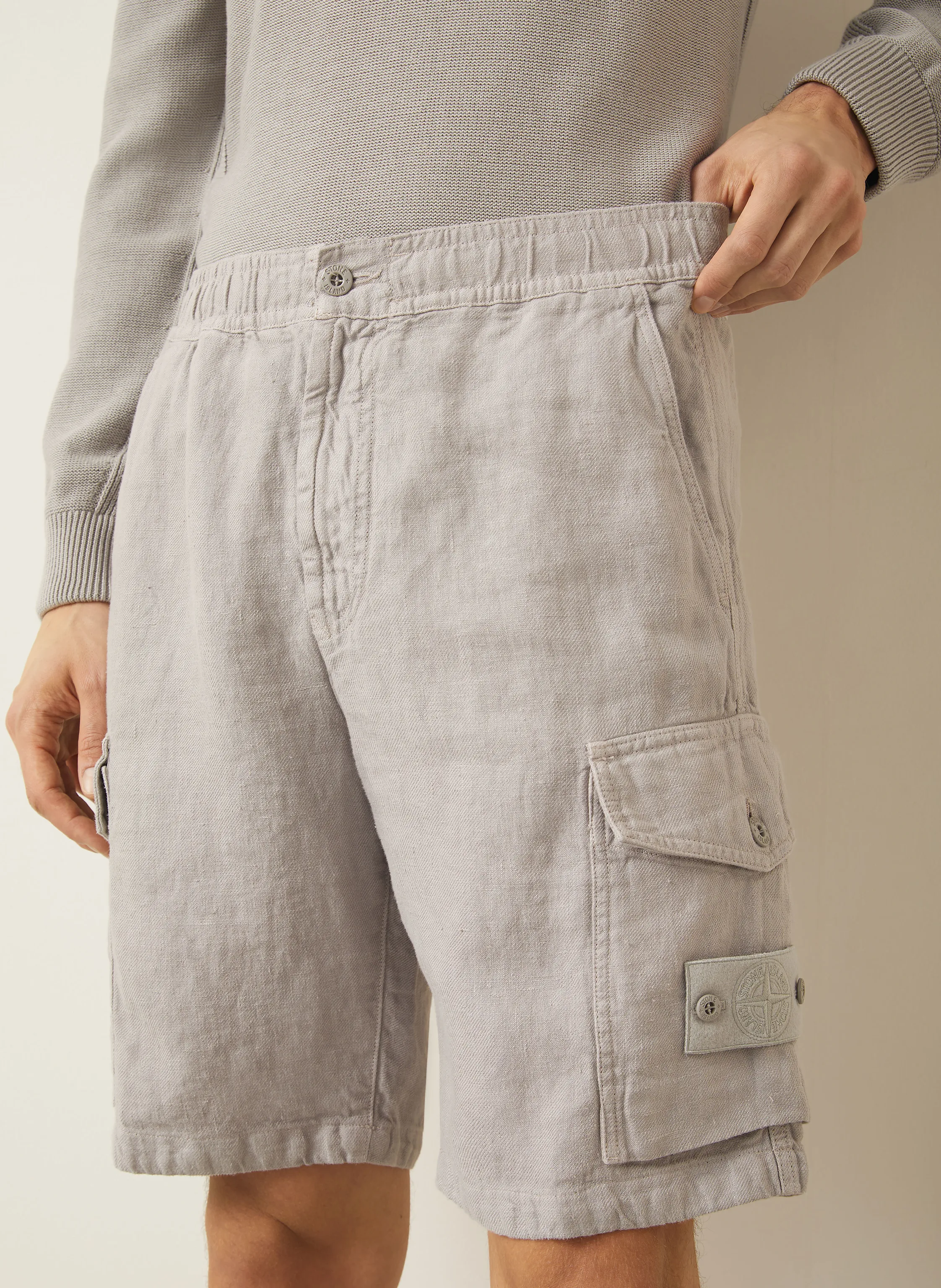 STONE ISLAND Leinenshorts GHOST