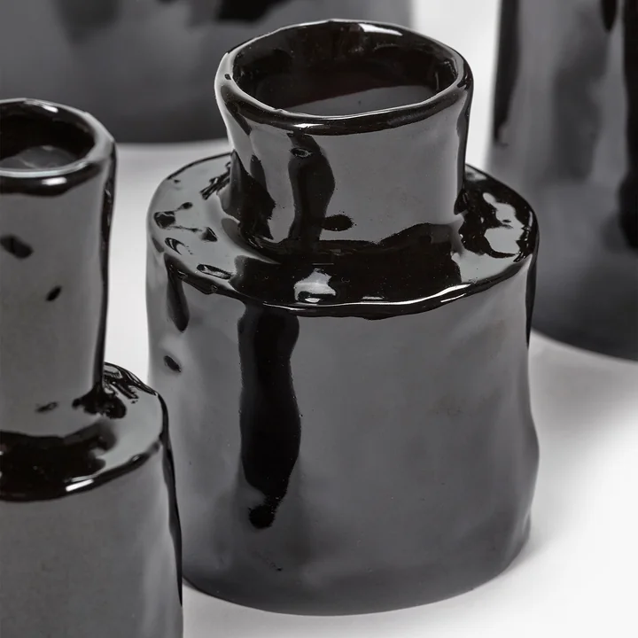 Serax - Héléna Marie Vase, Ø 7 x H 9 cm, schwarz