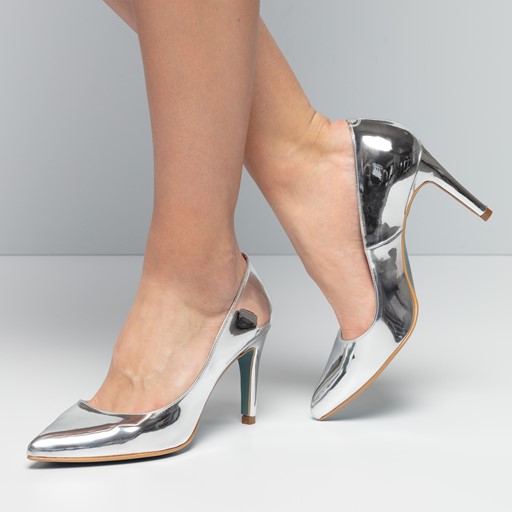 Giulia Pumps zilver Imitatieleer
