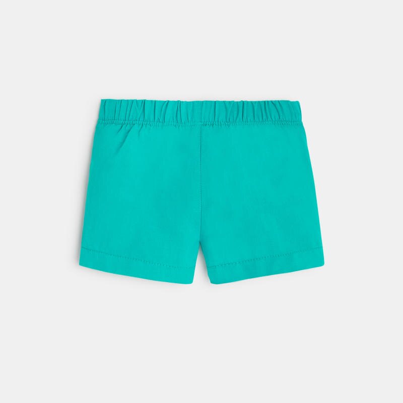 Short en lin à plis vert bébé fille Vert