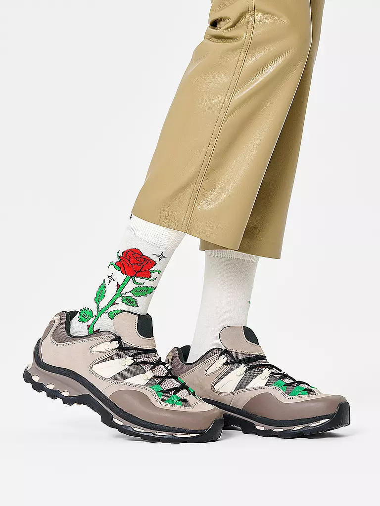HAPPY SOCKS Damen Socken ROSE 36-40 white creme