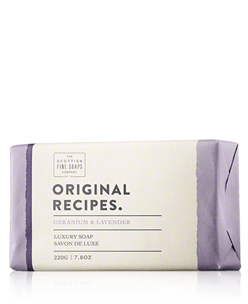 Scottish Fine Soaps Original Recipes. Geranium & Lavender Luxury Soap 220g