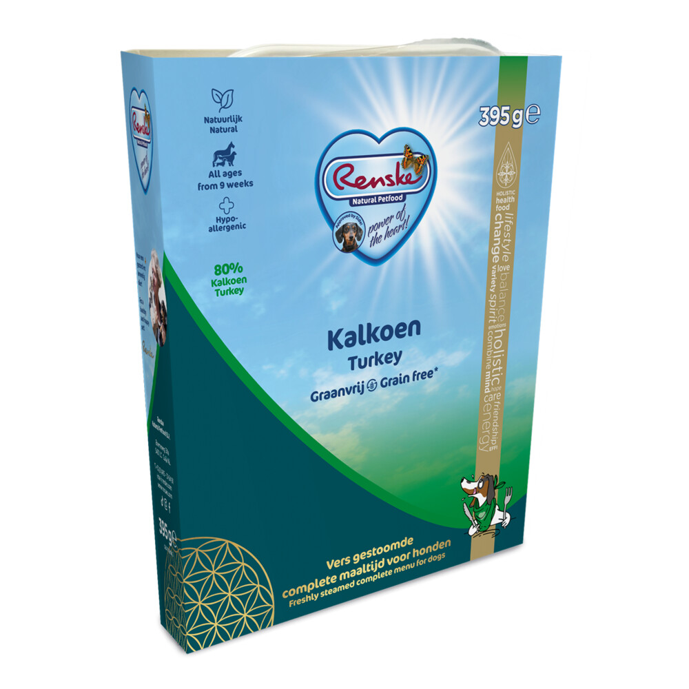 10x Renske Vers Gestoomd Complete Menu Kalkoen Graanvrij395 gr
