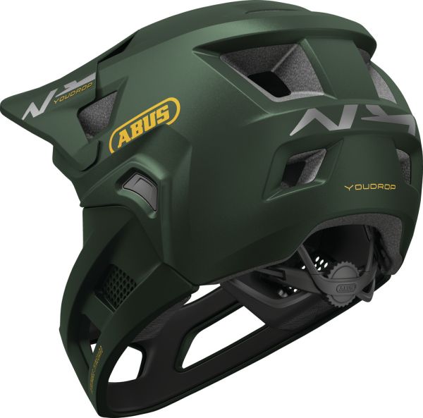 Abus YouDrop FF Junior Fullface Hjelm, Moss Green