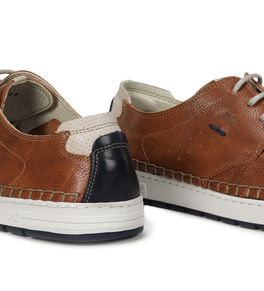 Sapatos de couro azul marinho Fluchos Lester