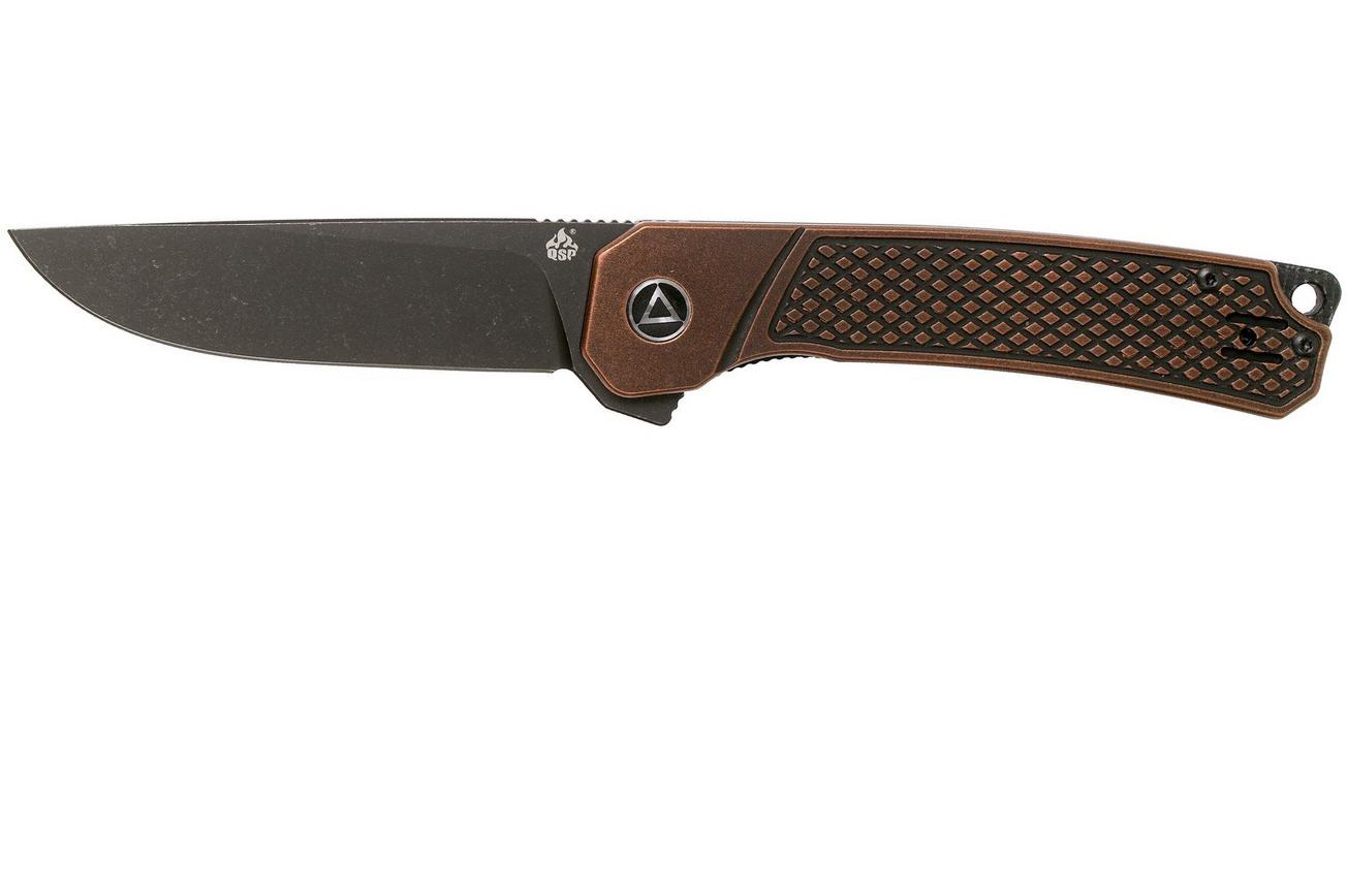 QSP Knife Osprey QS139-E2 Textured Copper, Blackwashed, zakmes
