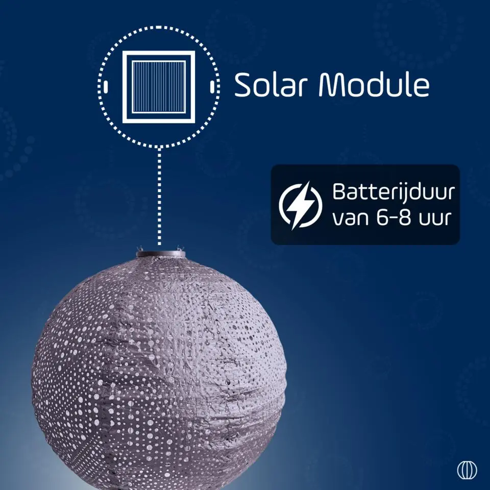 LUMIZ Solar Lampion Verso Rond - 40 cm - Paars