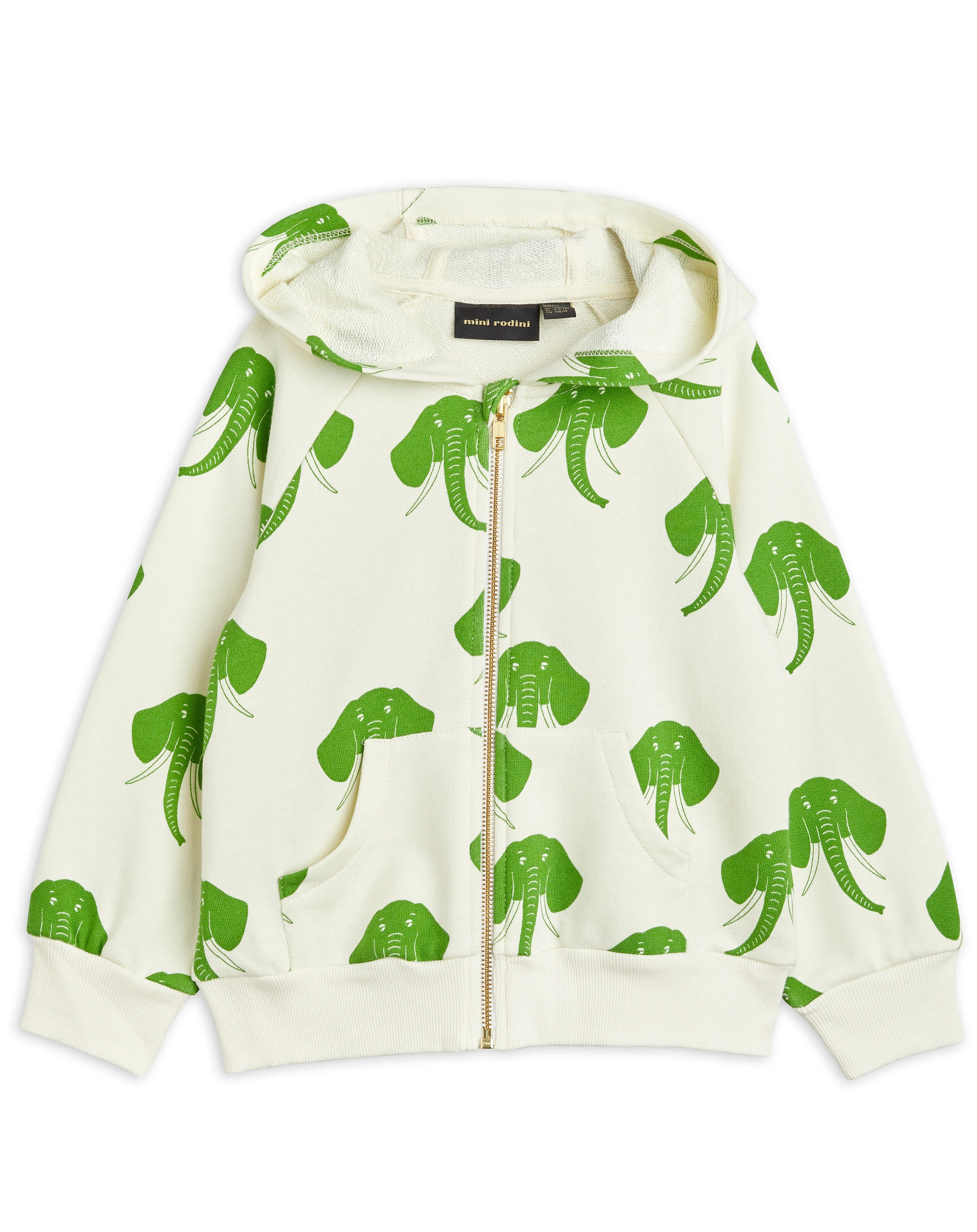 Kapuzen-Sweatjacke ELEPHANT in offwhite