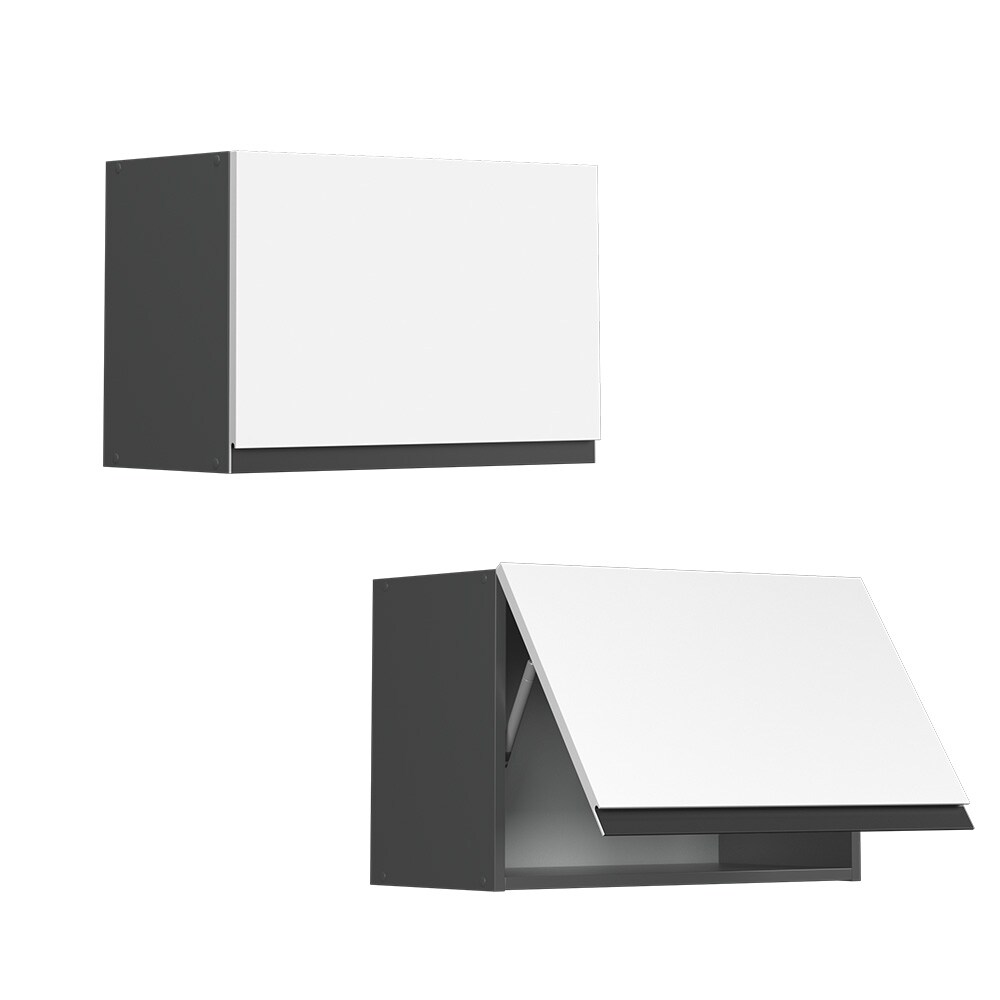 Vicco Hängeschrank flach Küchenschrank Küchenmöbel R-Line J-Shape Anthrazit Weiß 60 cm modern