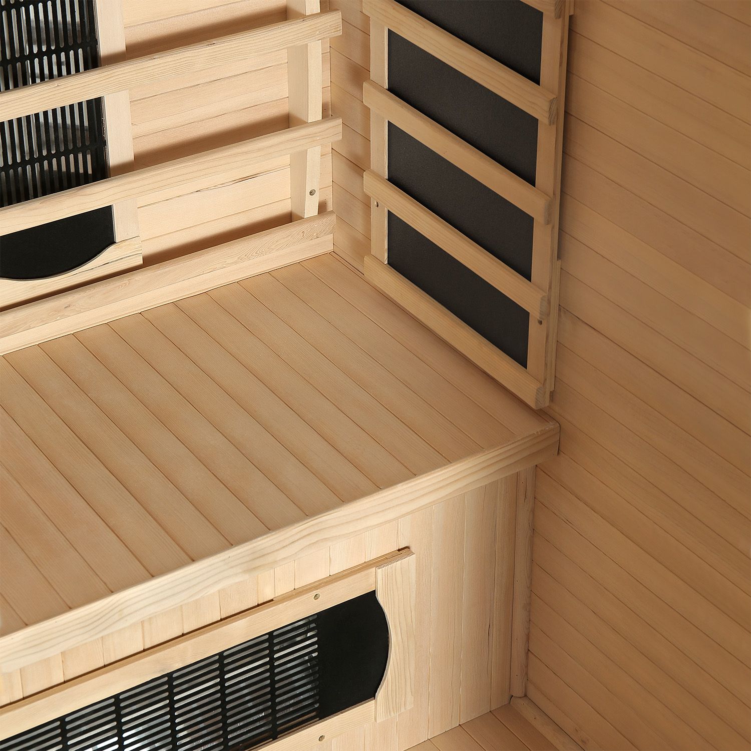 Artsauna Infrarotkabine Oslo mit Triplex-Heizsystem | 2 Personen | Hemlock Holz | 120 x 100 cm