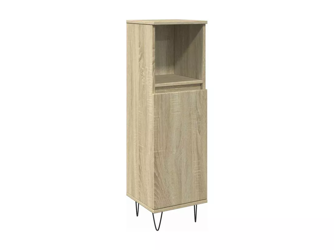 Ensemble de meubles de salle de bain 3 pcs chêne sonoma
