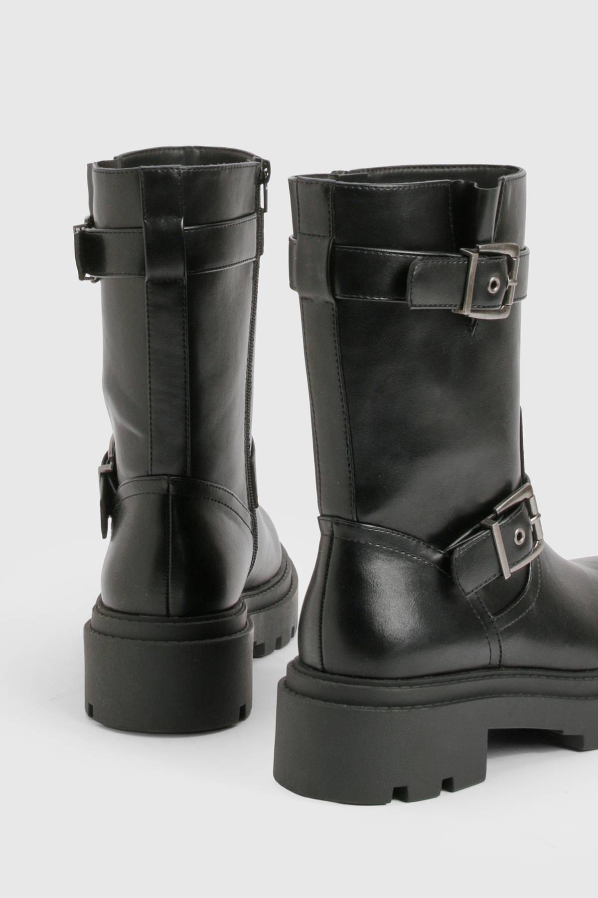boohoo Bottes de Randonnée à Double Boucle