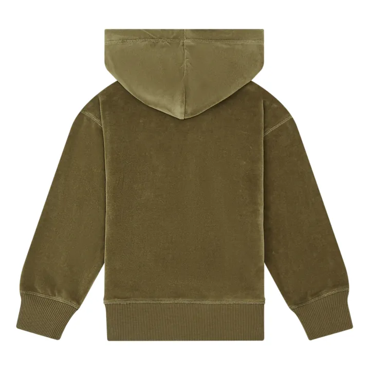SMALLABLE BASICS Hoodie en Velours Garçon | Vert kaki