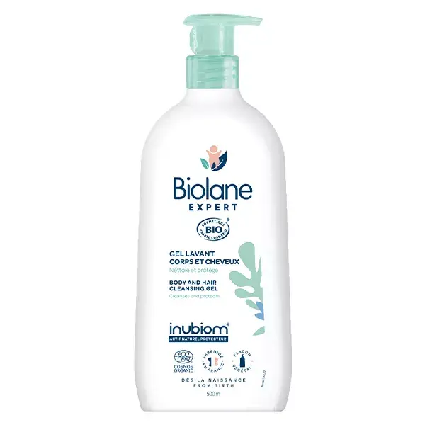 Biolane Expert - Gel Orgânico para Corpo e Cabelo - Pele Sensível - 500ml