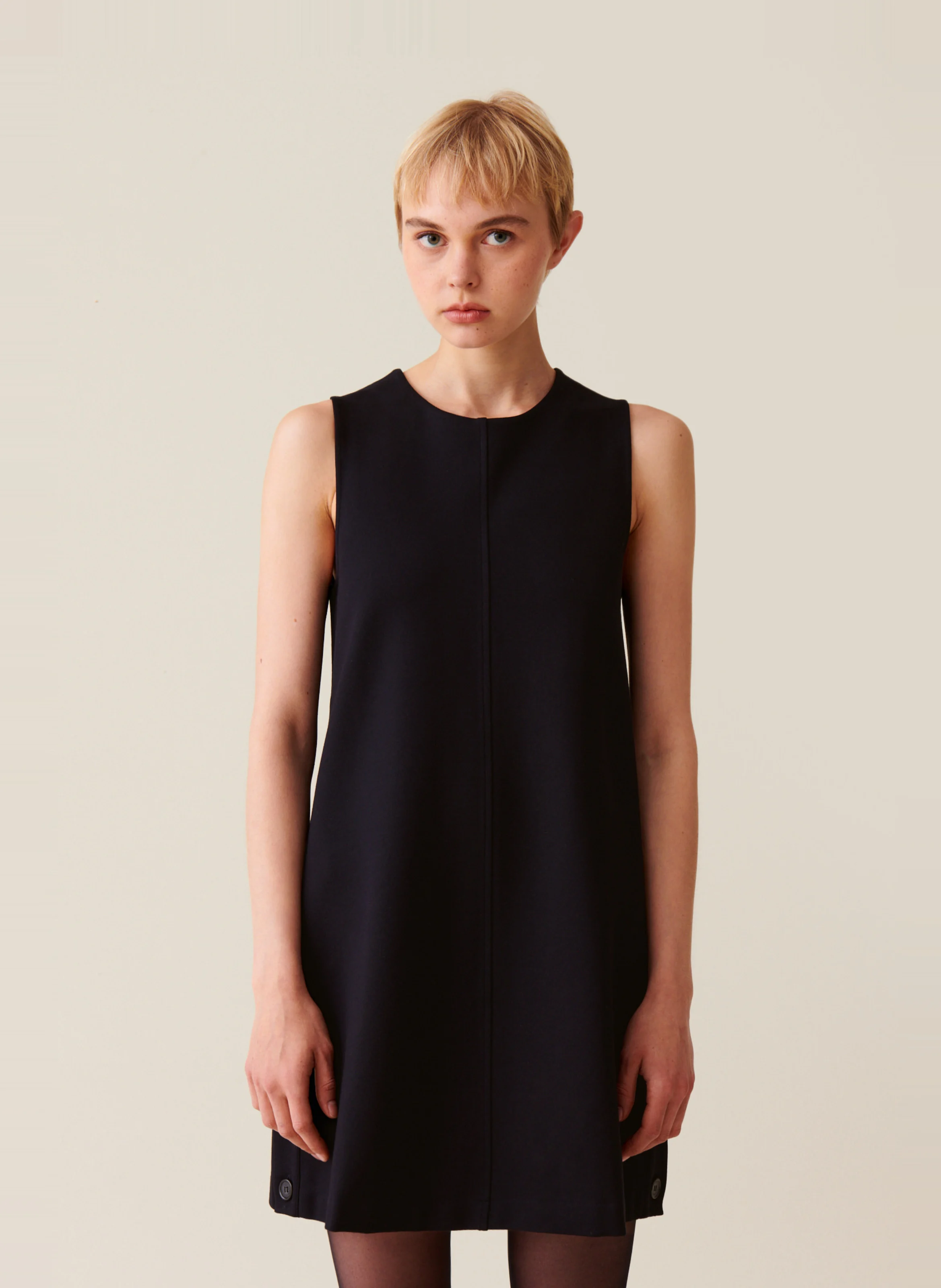 Robe courte sans manches | Bleu