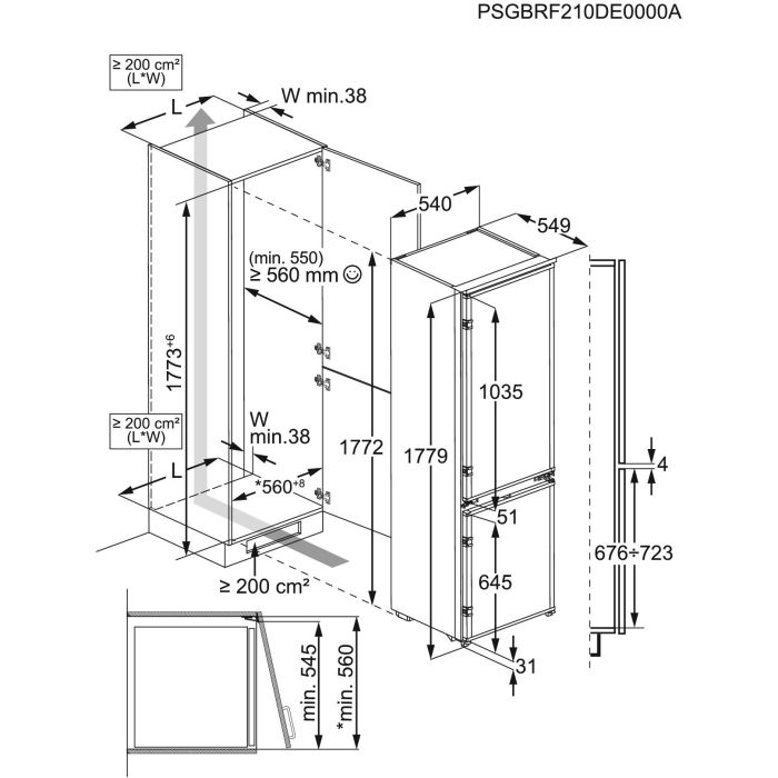 AEG Einbau Kühl-Gefrier-Kombination Serie 5000 ColdSense OSC5S181ES