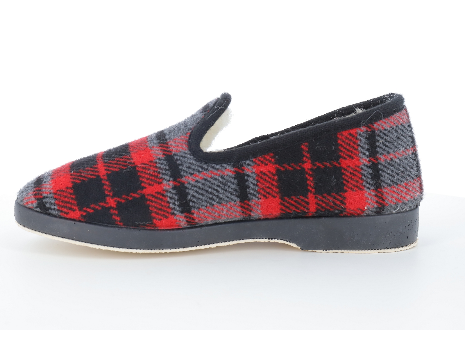 Calzacomodo-590 PANO LANA Textile Noir Rouge