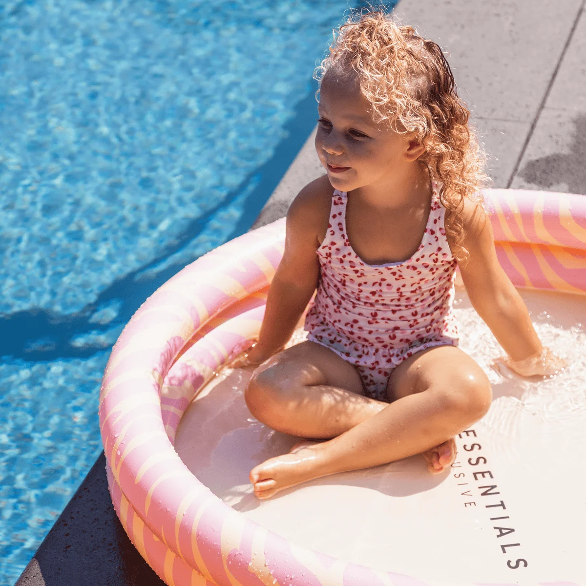 Swim Essentials Swim Essentials Zwembad Roze Zebra Ø 100 cm