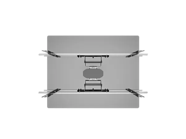 Multibrackets M Public Display Stand 180 HD Back to Back Black w. Floorbase - Stativ - for 2 LCD displays - aluminium, stål - sort - skærmstørrelse: 55