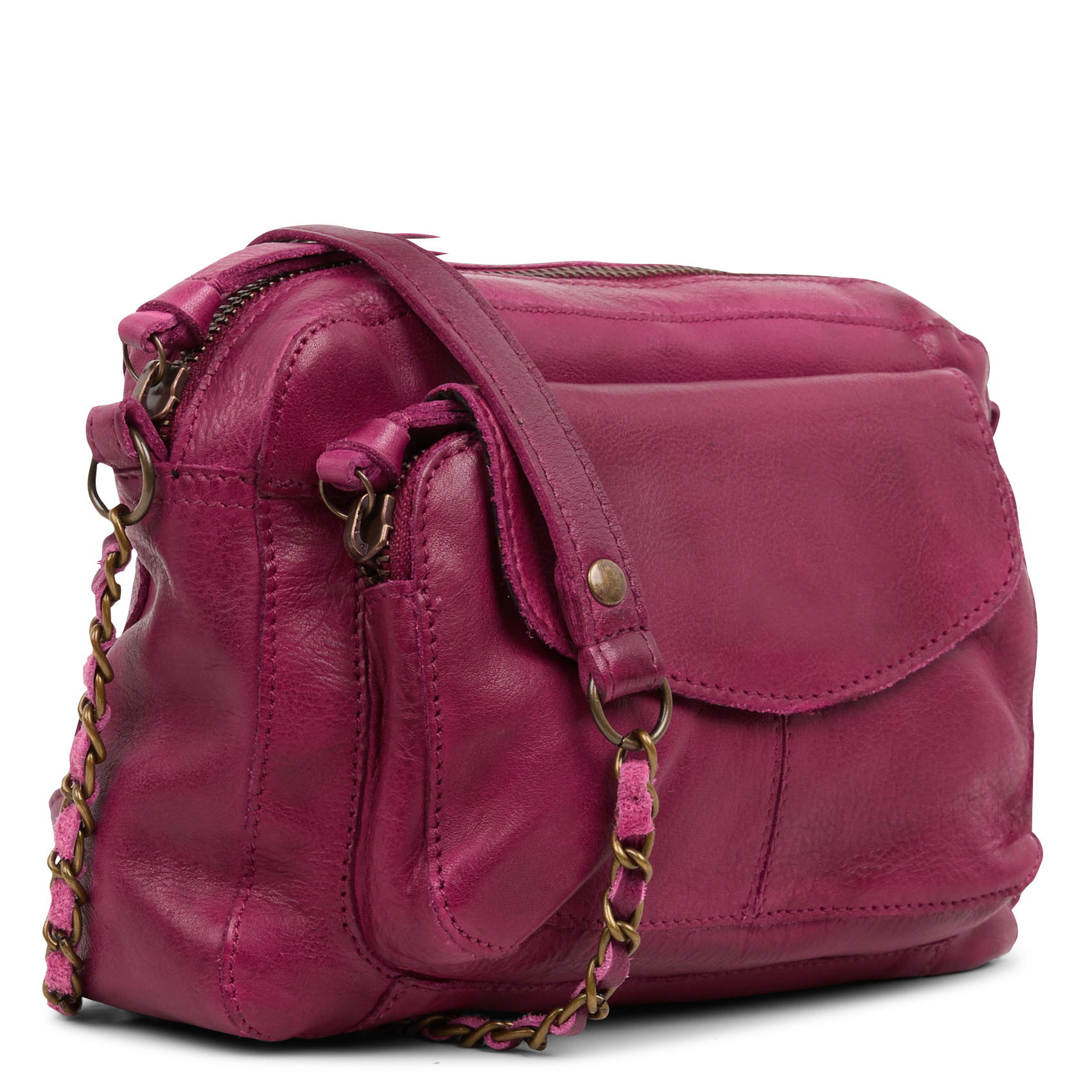 NAINA - Sac bandoulière en cuir | Violet