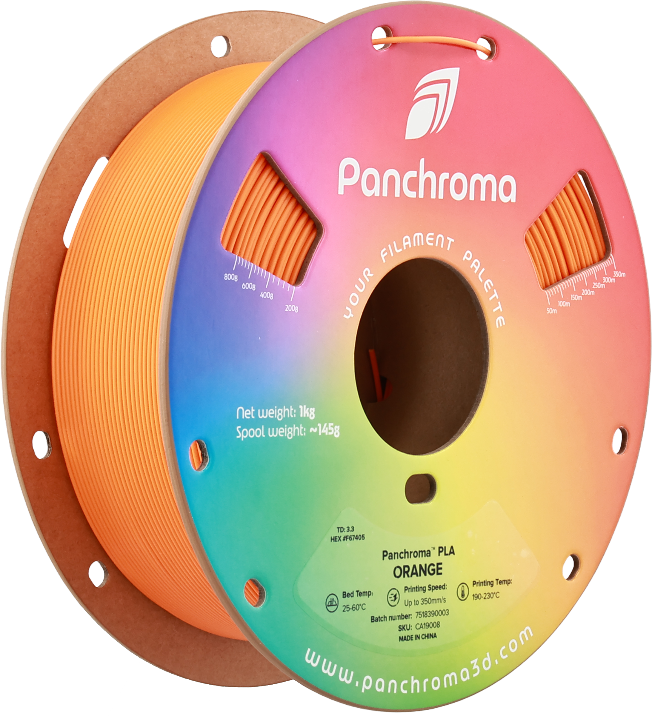 Polymaker  Panchroma™ PLA Orange, 1,75 mm / 1000 g    High-Speed Filament in Orange