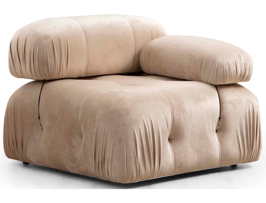 CONCEPT1 - Canapé tissu Bubble 3 places v elours 288 x 95 x h75