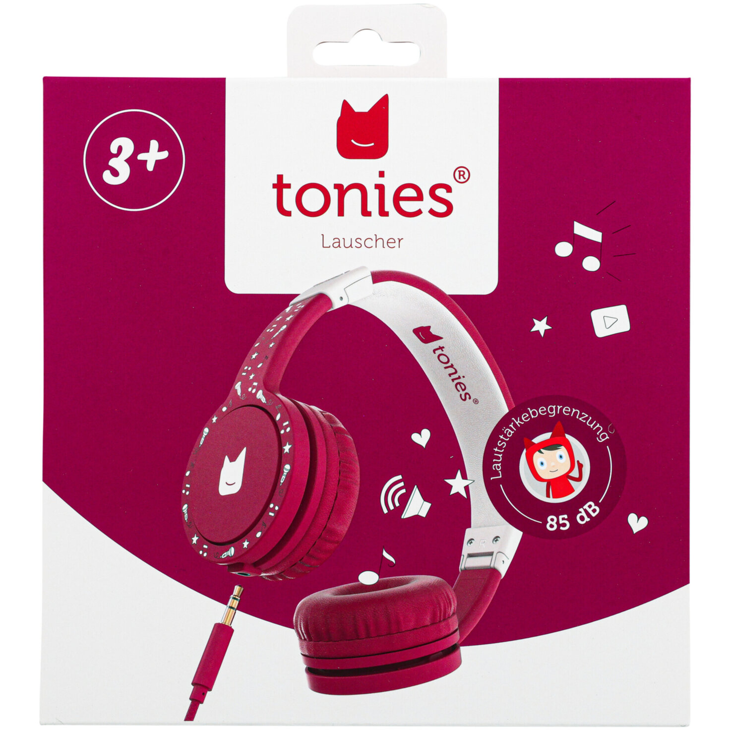 Tonies Lauscher Kinderkopfhörer (On-Ear, Beere)