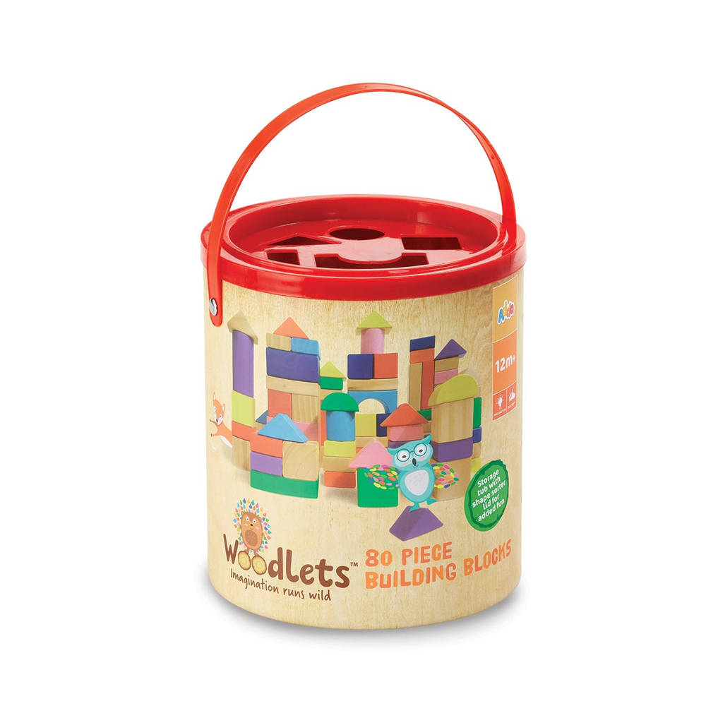 Woodlets bouwblokken 80-delig
