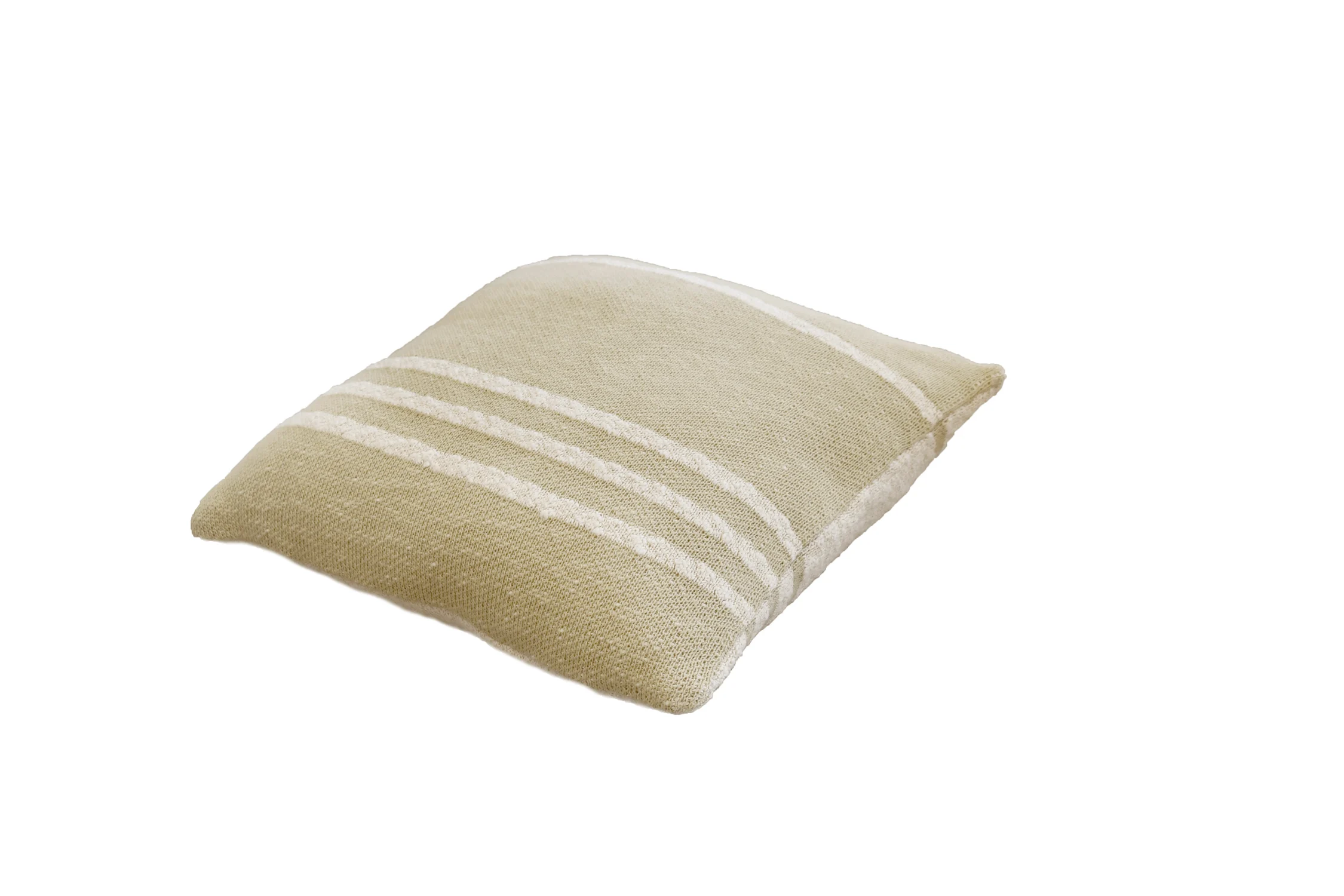 DUETTO - Coussin en tricot en coton | Beige