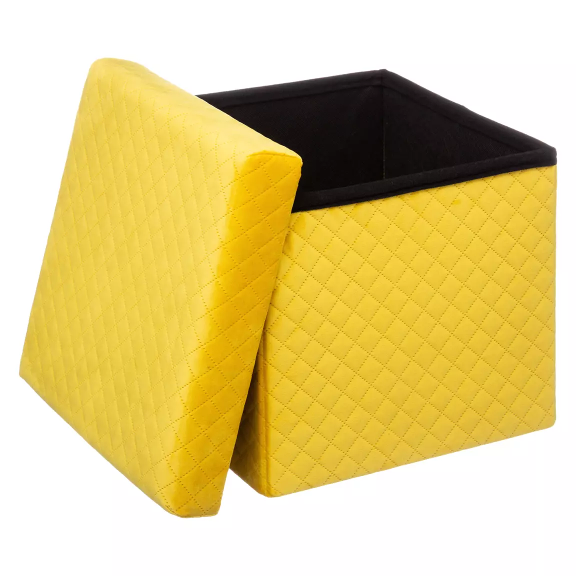 Pouf pliant Velours Jack Jaune
