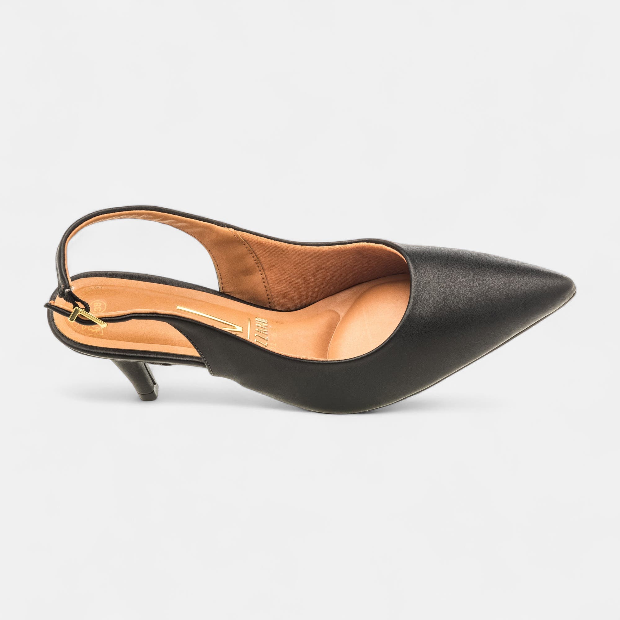 Escarpins avec bride arrière à talon Femme noir