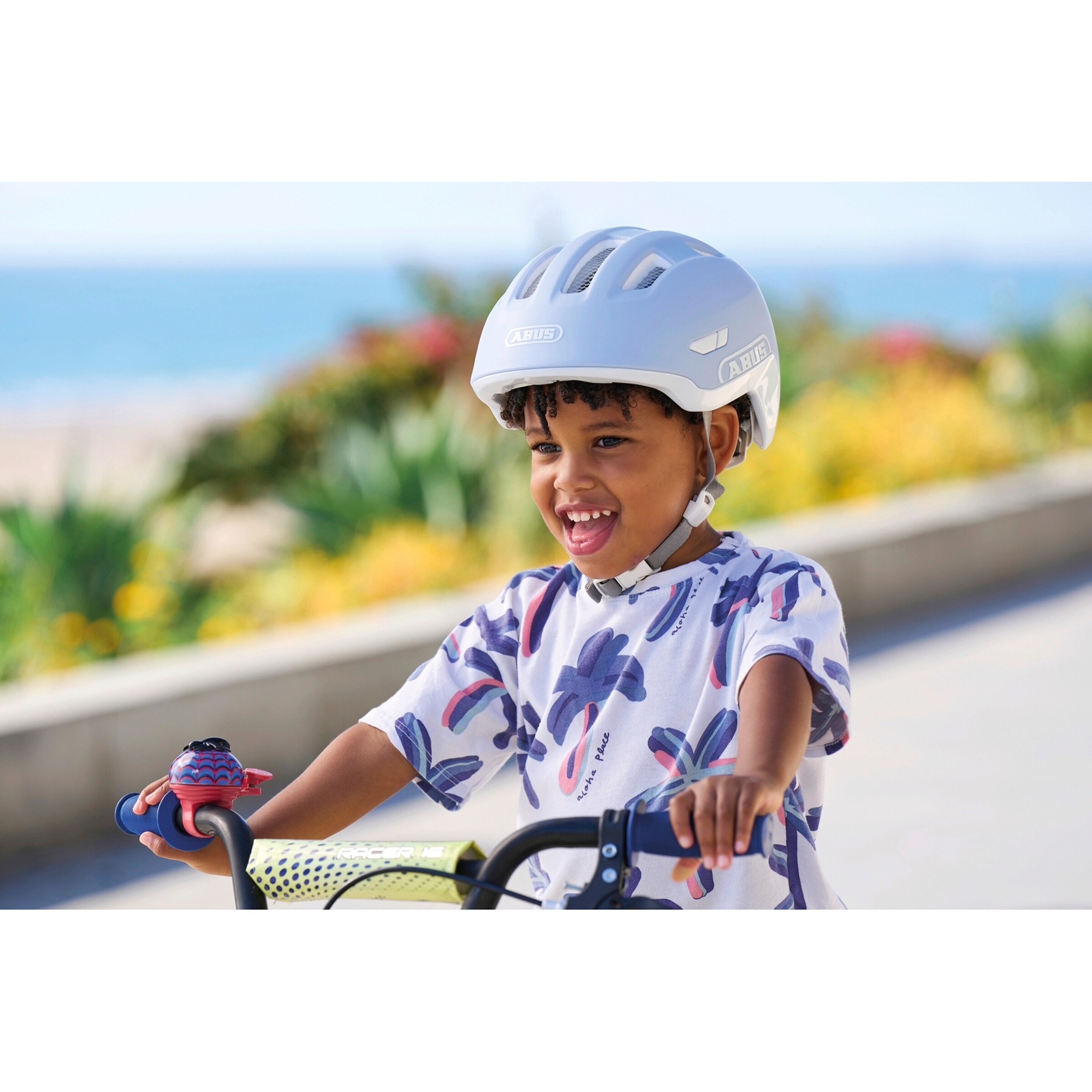 ABUS Fahrradhelm Smiley 3.0 ACE LED pure aqua