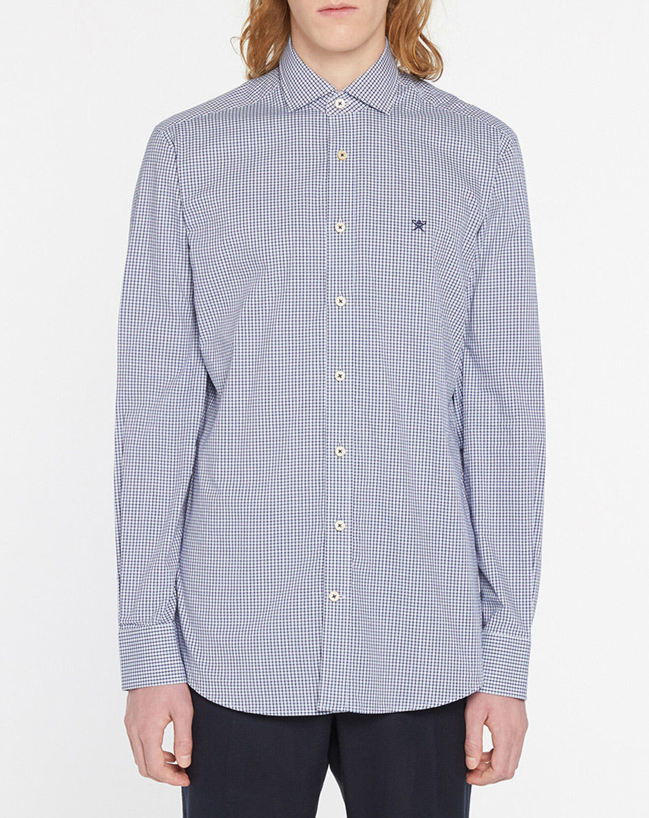 Hackett London Chemise Slim Fit  carreaux bleue