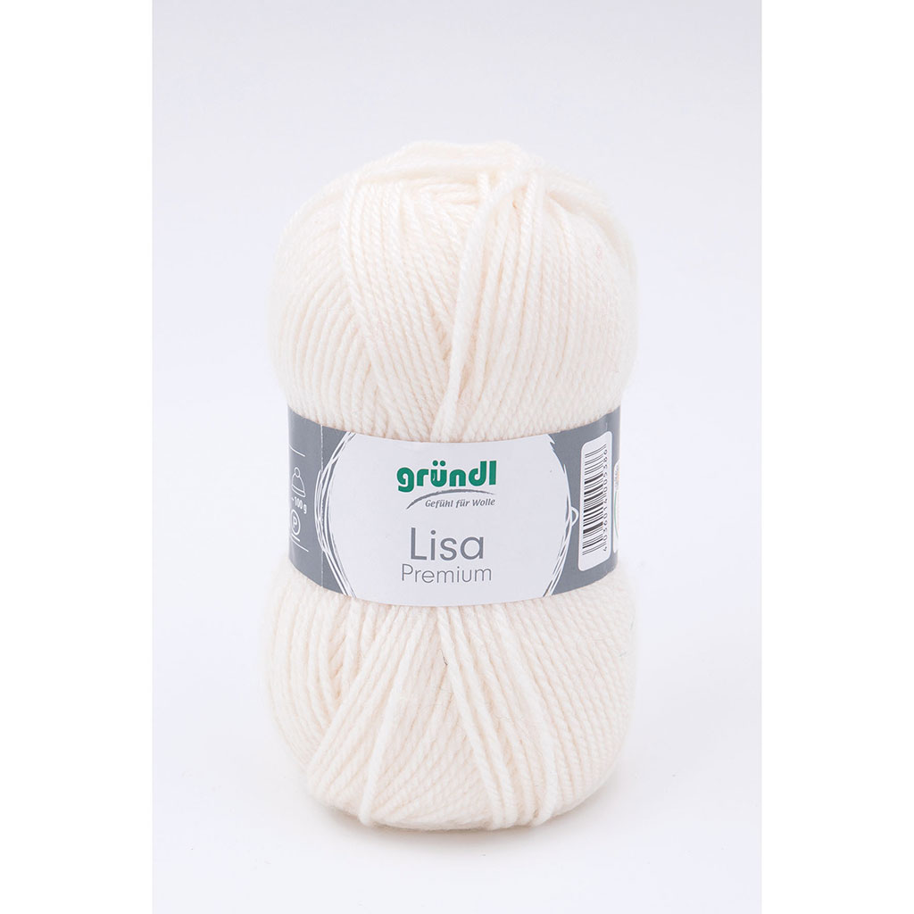 Pelote de laine LISA PREMIUM écru 50g