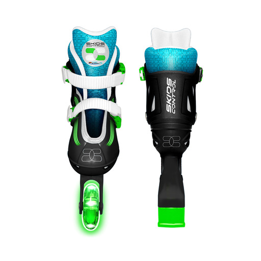 Patins em linha com 4 rodas, controle de derrapagem, tamanhos 30-33