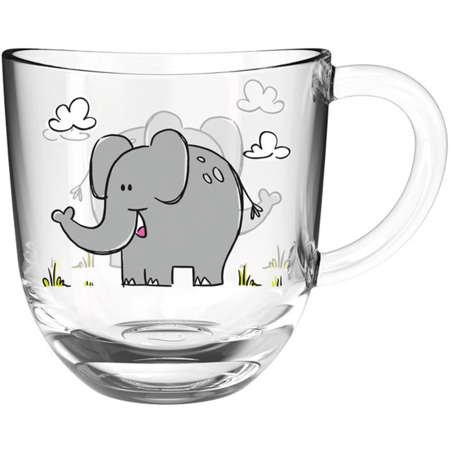 Leonardo Kindertasse und Trinkglas Bambini 2er Set grau