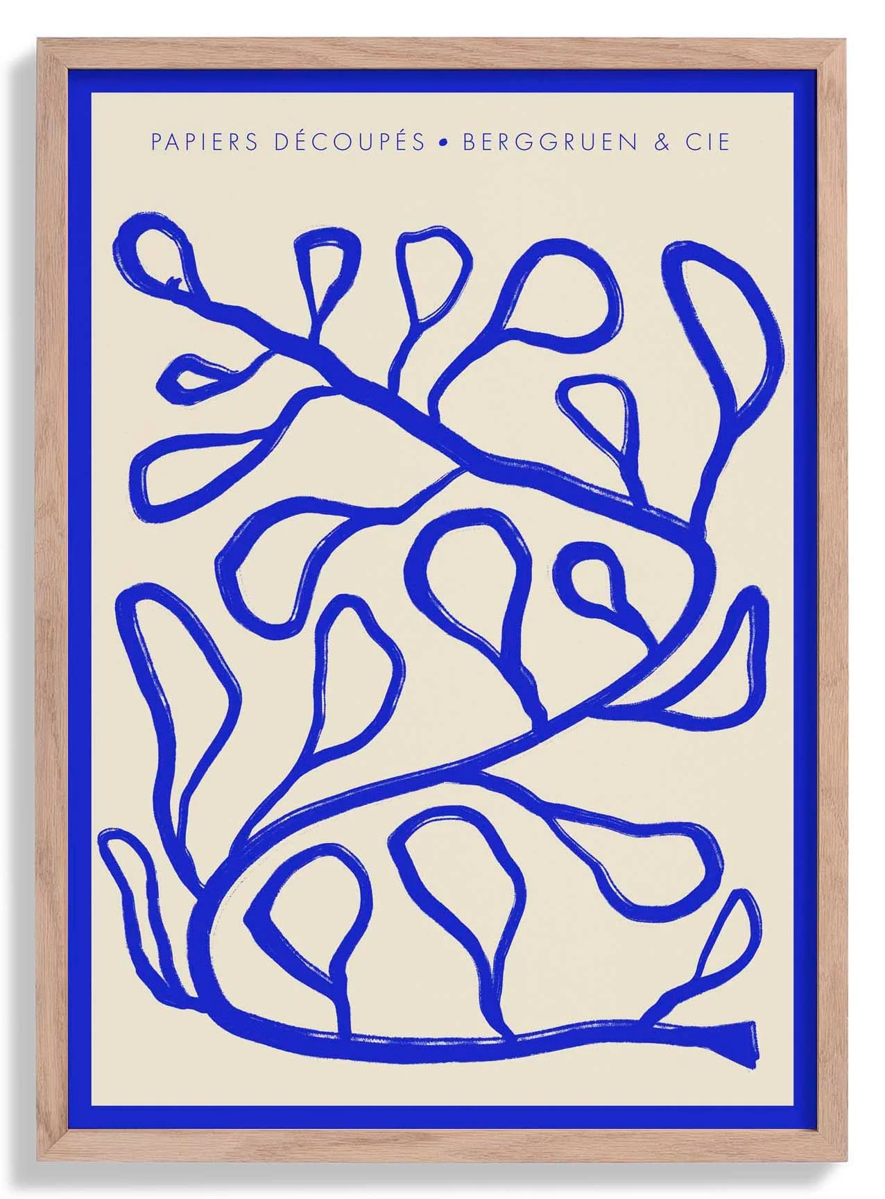 Blaue Linien Papiers Découpés Kunstausstellung