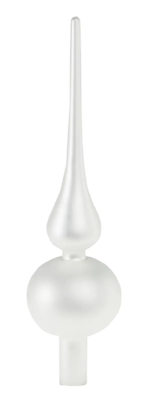 Weihnachtsbaumspitze, weiß matt, 25 cm