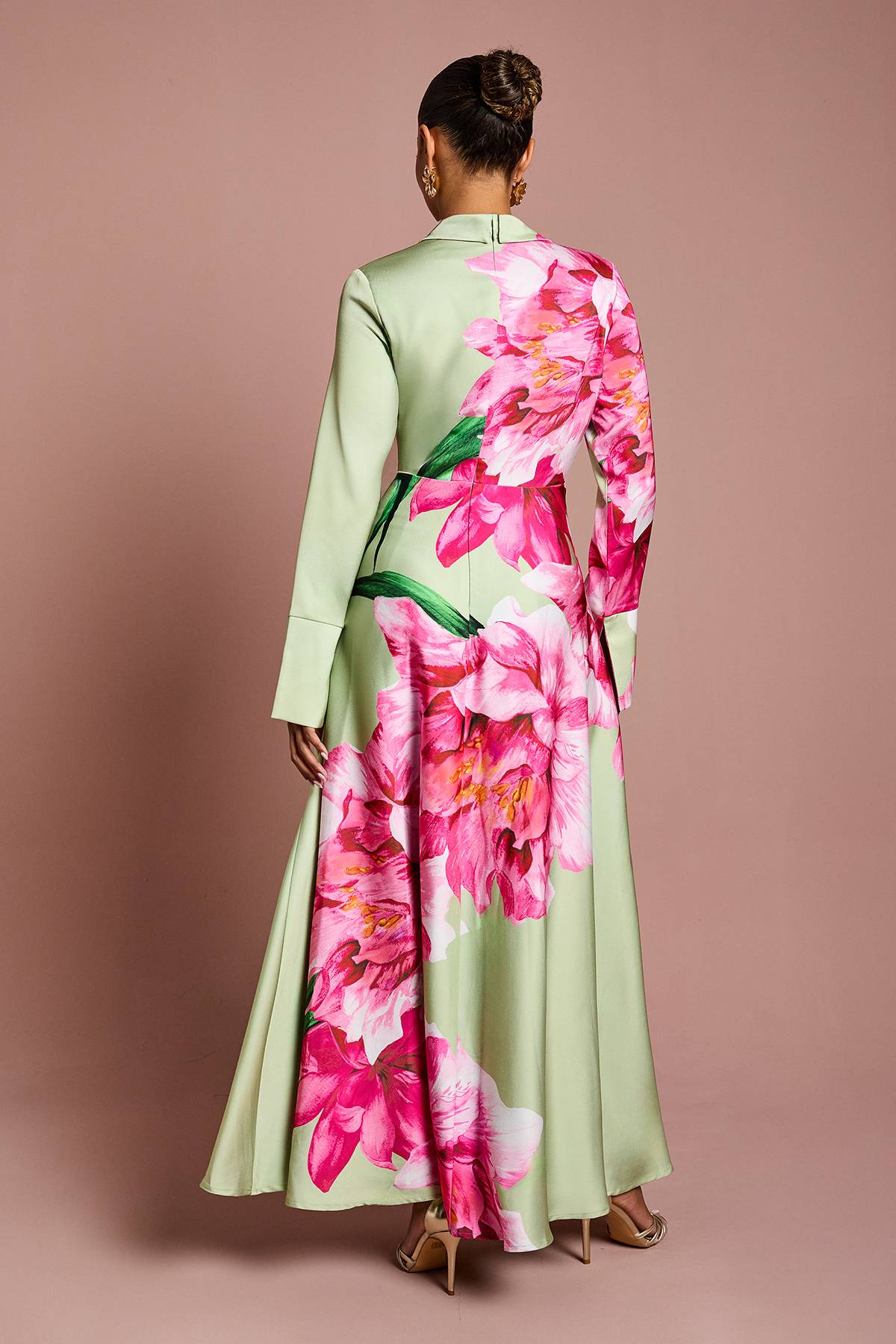 Coast Robe Longue à Imprimé Placement et Devant Croisé Petite