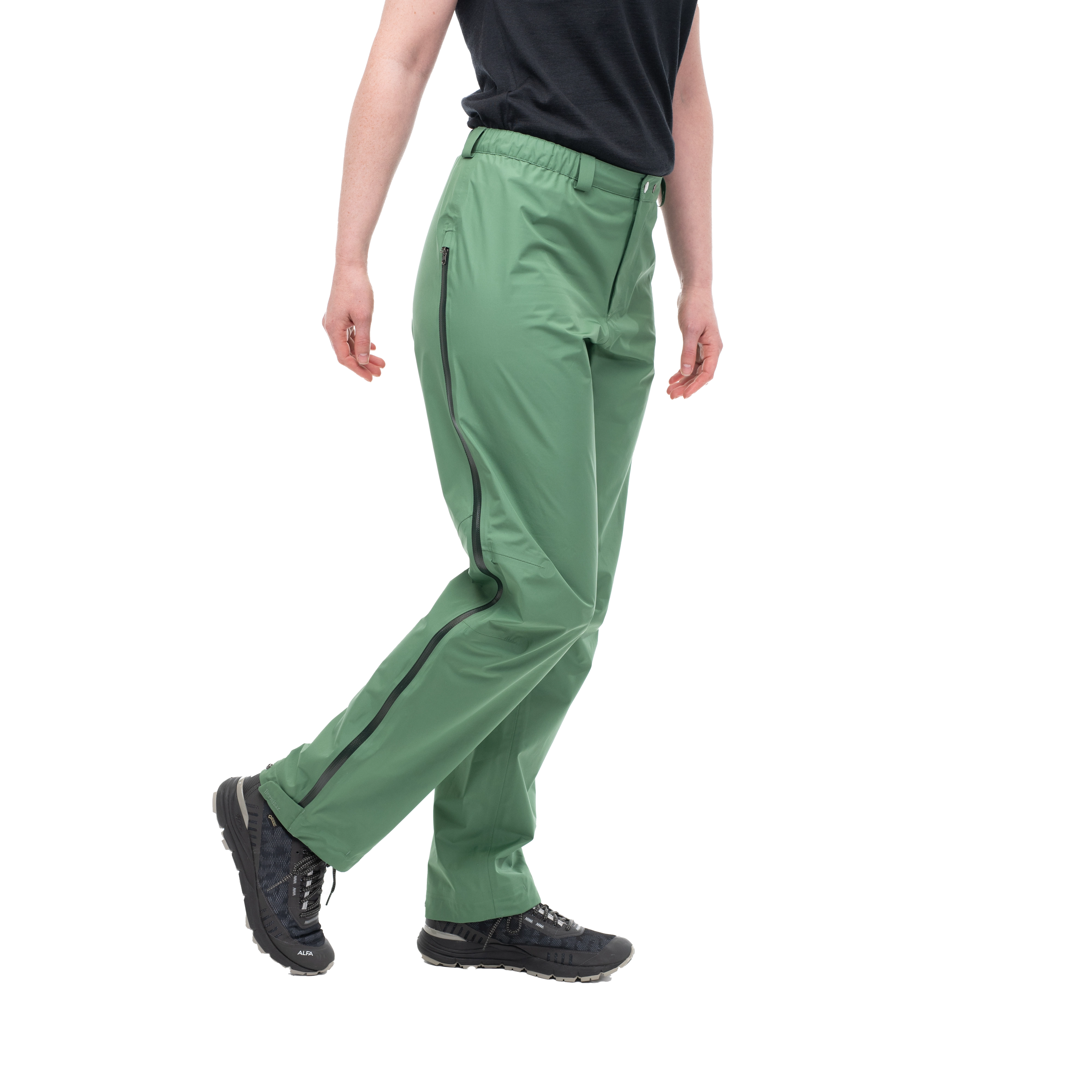 Vandre Light 3L Shell Zipped Pants Women Dark Jade Green
