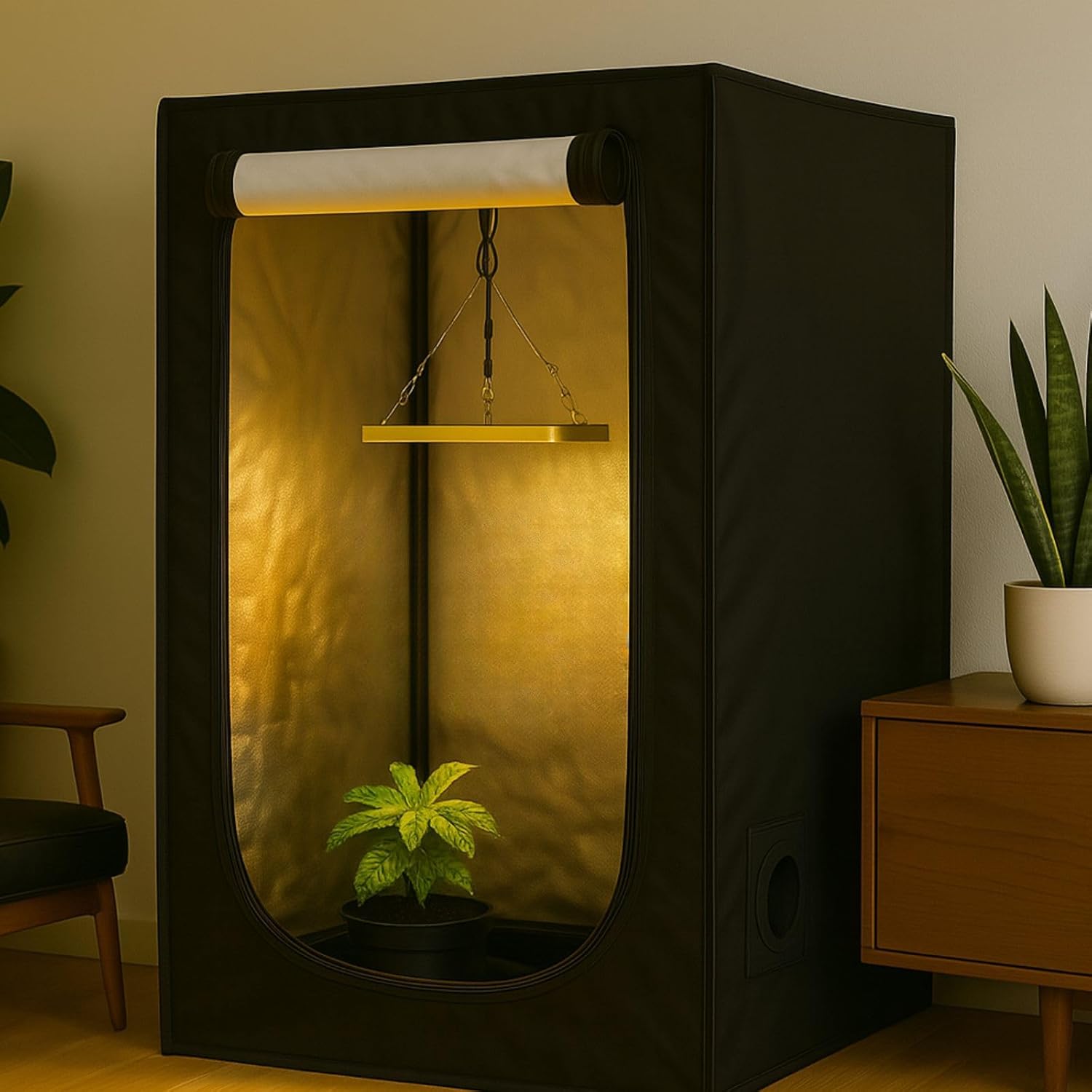 Weedness Grow Box Komplett Set LED 45 Watt Basic 40x40x140 cm - Zuchtzelt Growschrank Growzelt Anbau Indoor Complete Crow