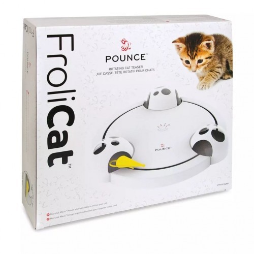 Brinquedo giratório branco para gatos