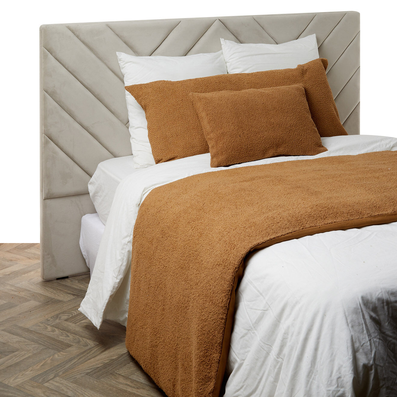 Haomy Housse de coussin bouclette Erode tabac - 40x60 cm