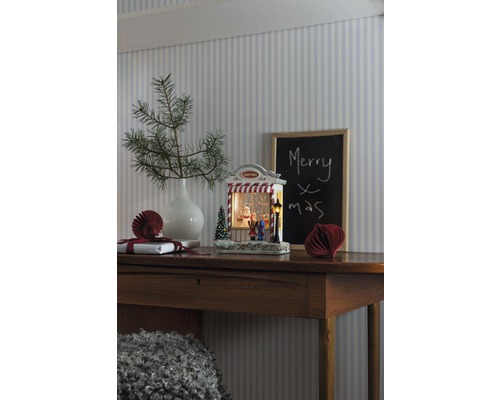 LED waterlantaarn Konstsmide snoepwinkel, warm wit licht, inclusief timer
