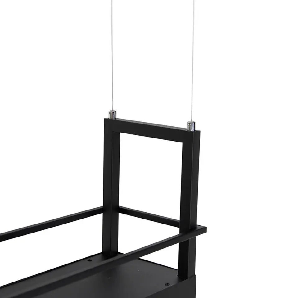 Qazqa hanglampen cage rack zwart gu10