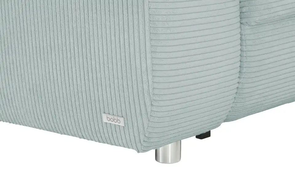 Ecksofa Arissa de Luxe Pastellblau rechts Cordstoff