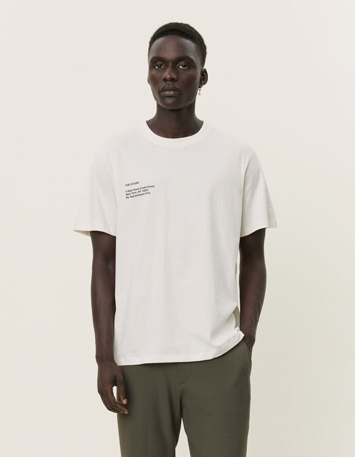 Les Deux Neighborhood T-Shirt Ivory/black