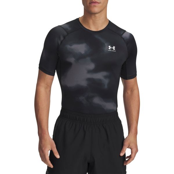 Under Armour T-shirt Under Hg Armour Printed Ss 1383321-003 L Preto