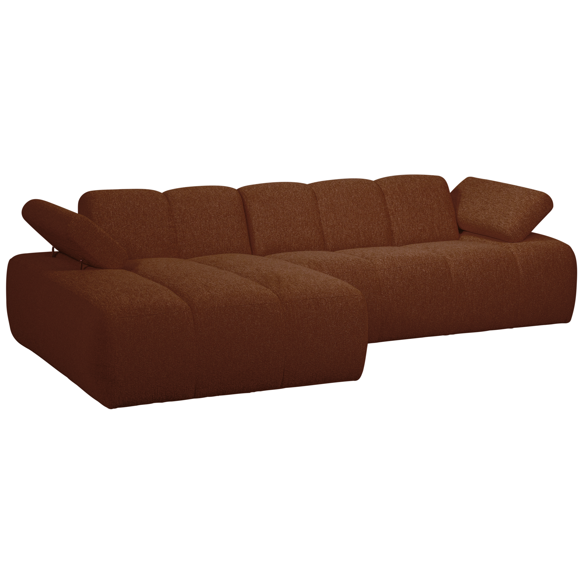 Chaise Longue Mojo Mojo Chaise Longue Links - Bouclé - Roestbruin Melange