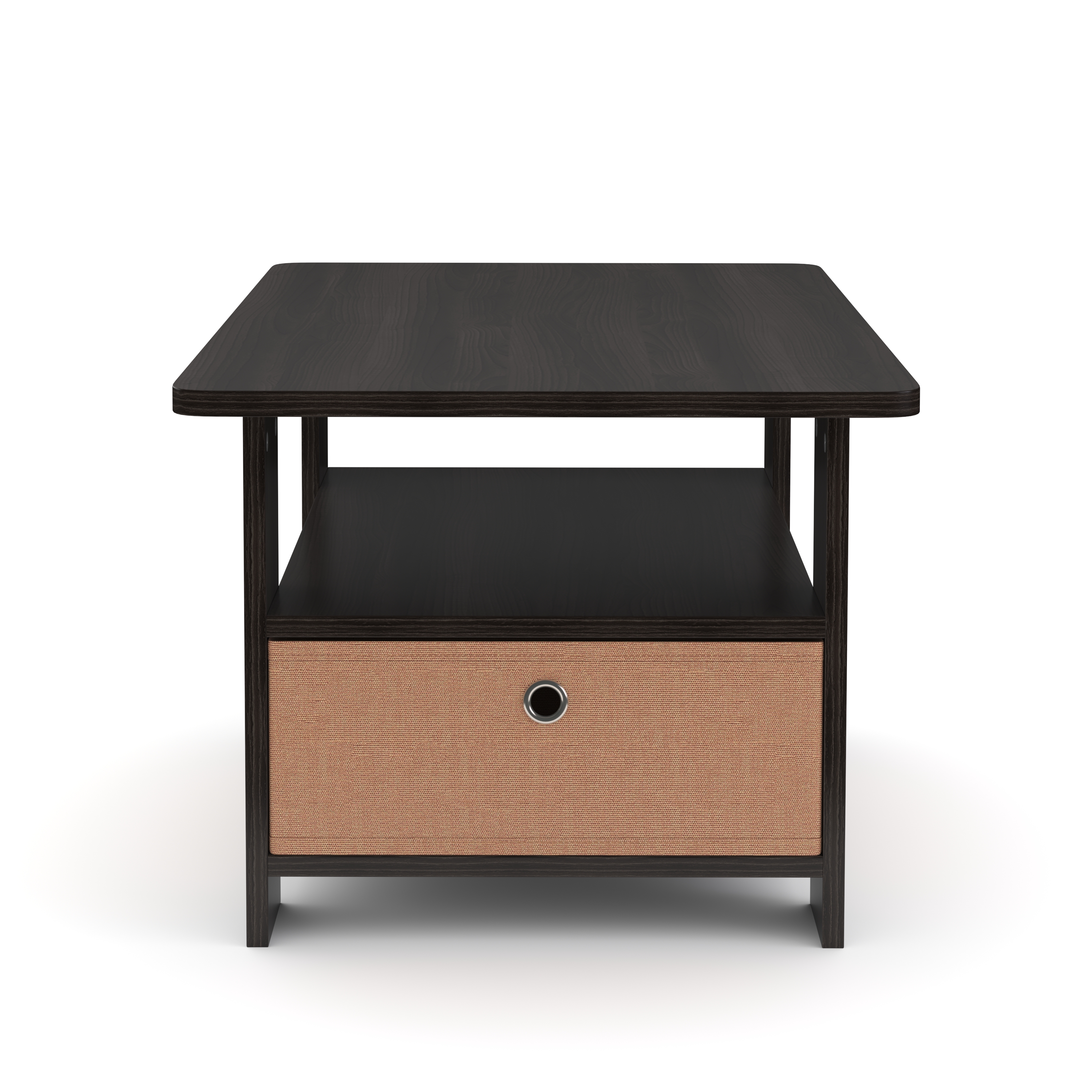 Beistelltisch BERNARDO dunkelbraun/beige